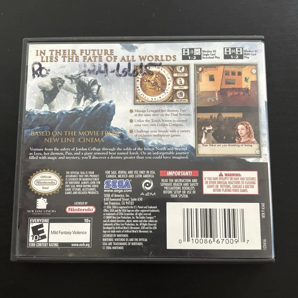 The Golden Compass (Nintendo DS 2007) Video Game Complete CIB